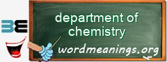 WordMeaning blackboard for department of chemistry